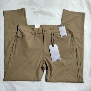 LEVIS Men 511 Slim Tech Pants High Stretch Quick Dry UPF50+ Tan 34x30